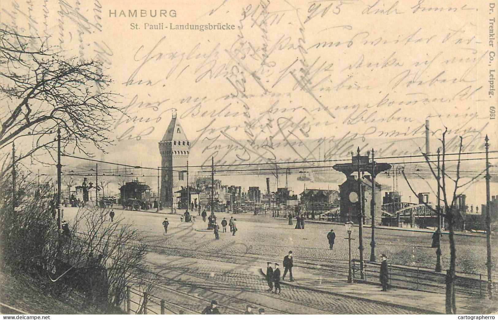 Postcard Germany Hamburg St. Pauli Landungsbrucke - Sonstige & Ohne Zuordnung