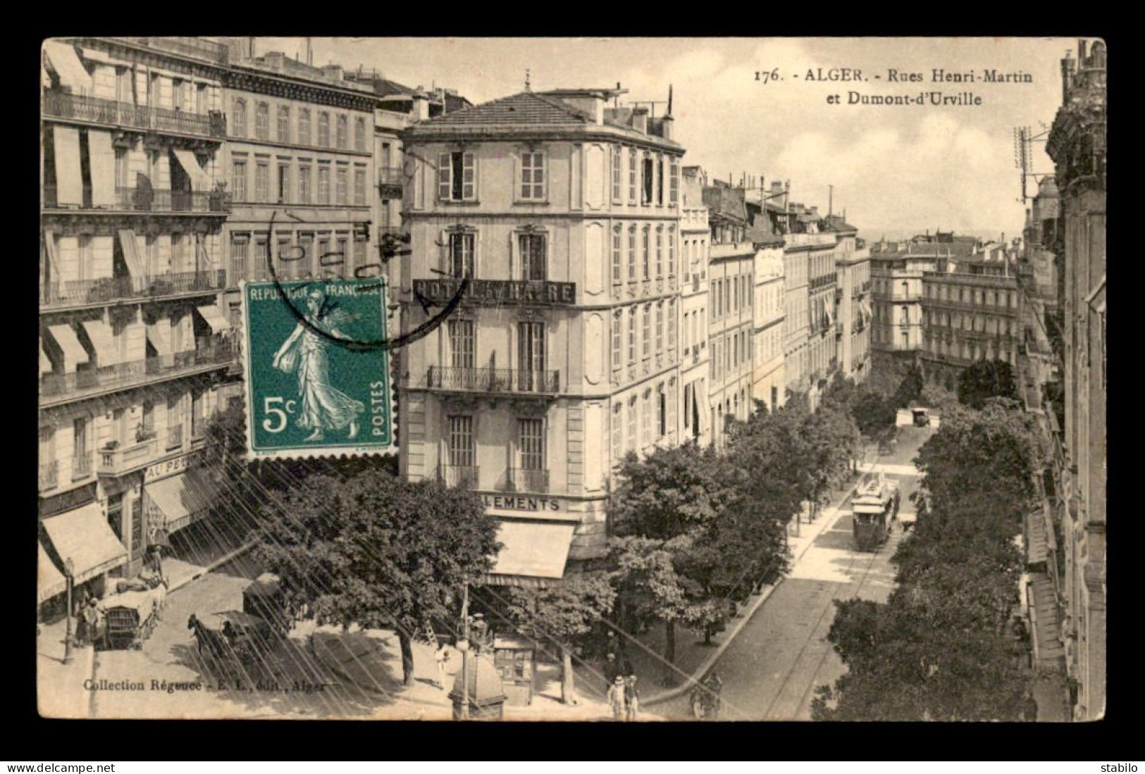 ALGERIE - ALGER - RUES HENRI MARTIN ET DUMONT-D 'URVILLE - HOTEL DU HAVRE - Algiers