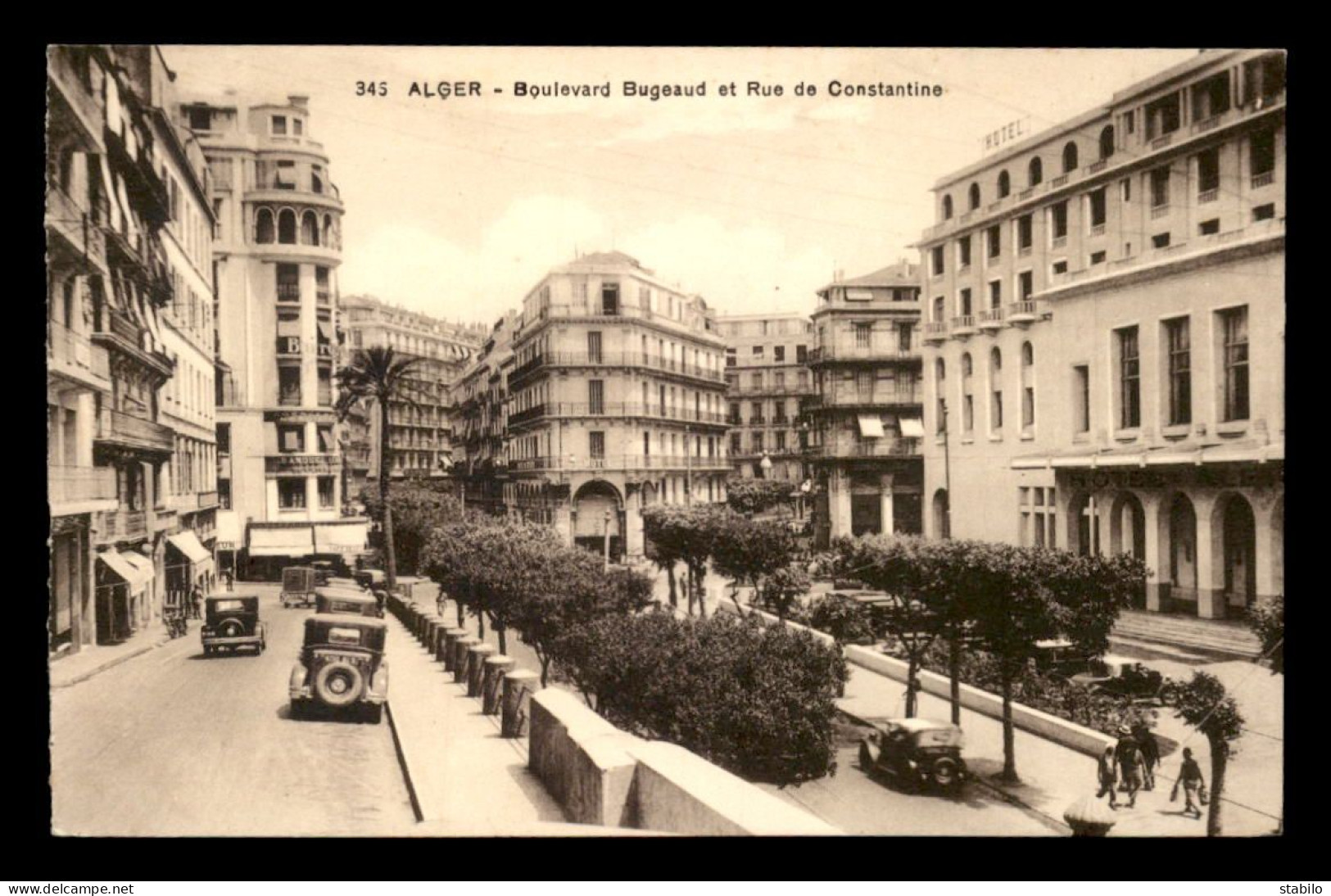 ALGERIE - ALGER - BOULEVARD BUGEAUD ET RUE DE CONSTANTINE - Algerien
