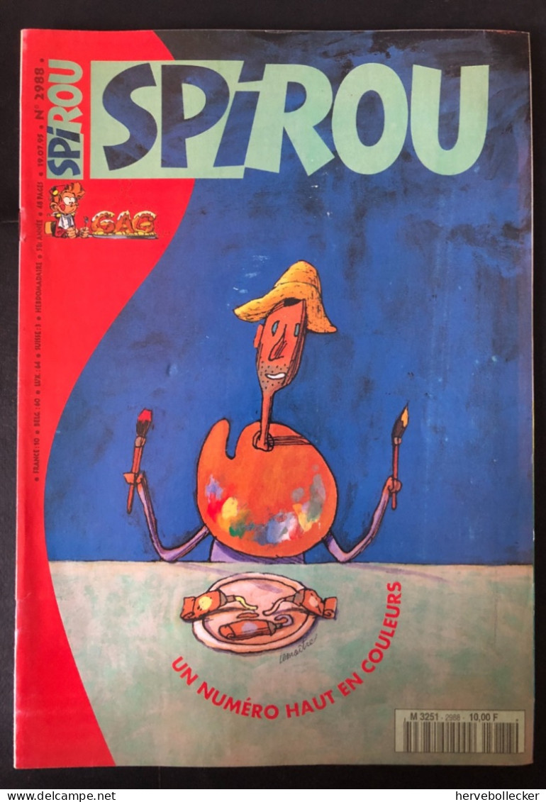 Spirou Hebdomadaire N° 2988 -1995 - Spirou Magazine