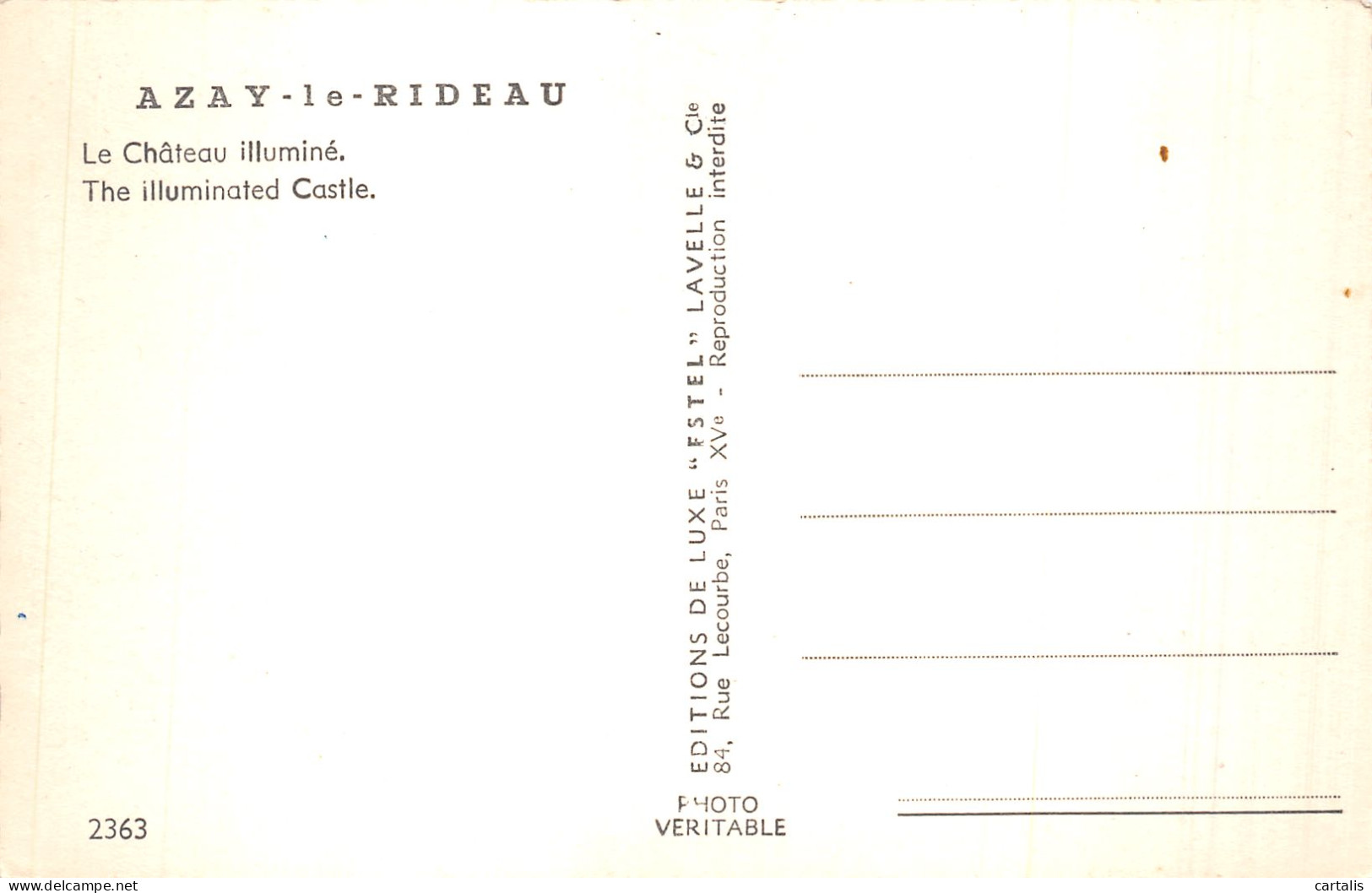 37-AZAY LE RIDEAU-N°4475-A/0333 - Azay-le-Rideau