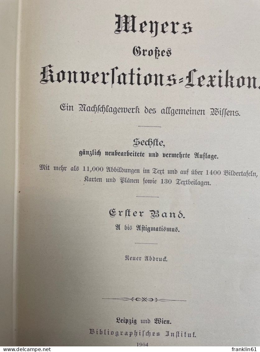Meyers Großes Konversations-Lexikon. 24 Bände KOMPLETT - Lexiques