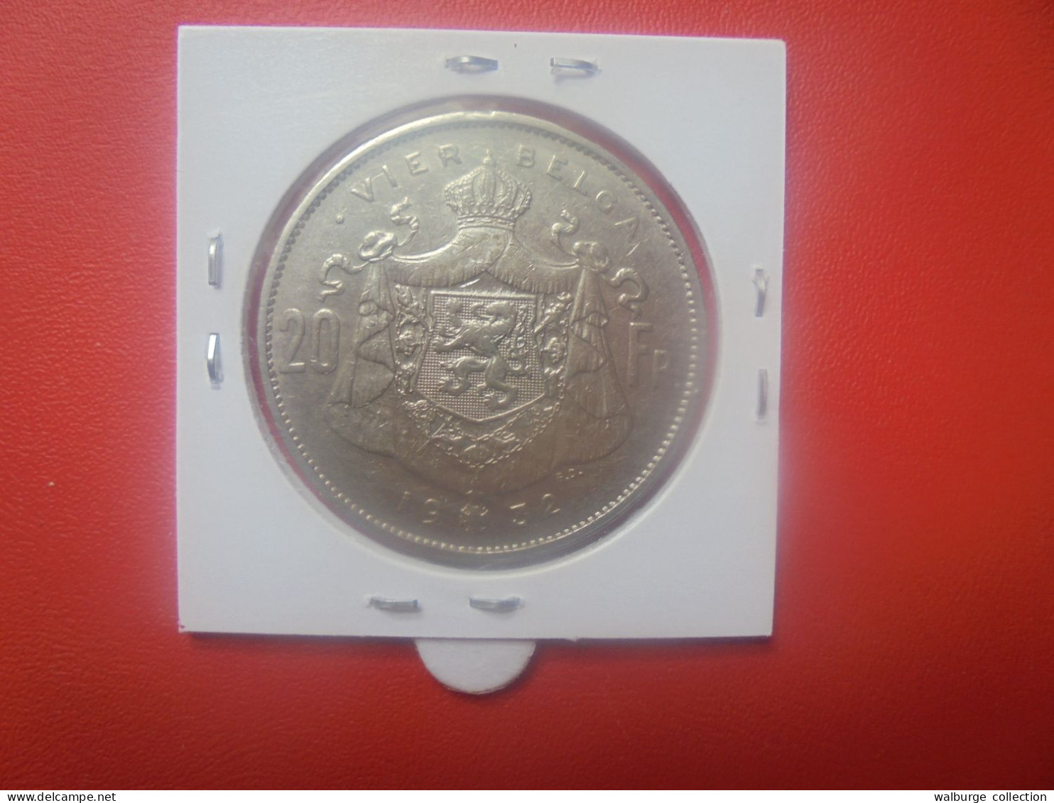 Albert 1er. 20 Francs 1932 FR POS.A (A.2) - 20 Frank & 4 Belgas