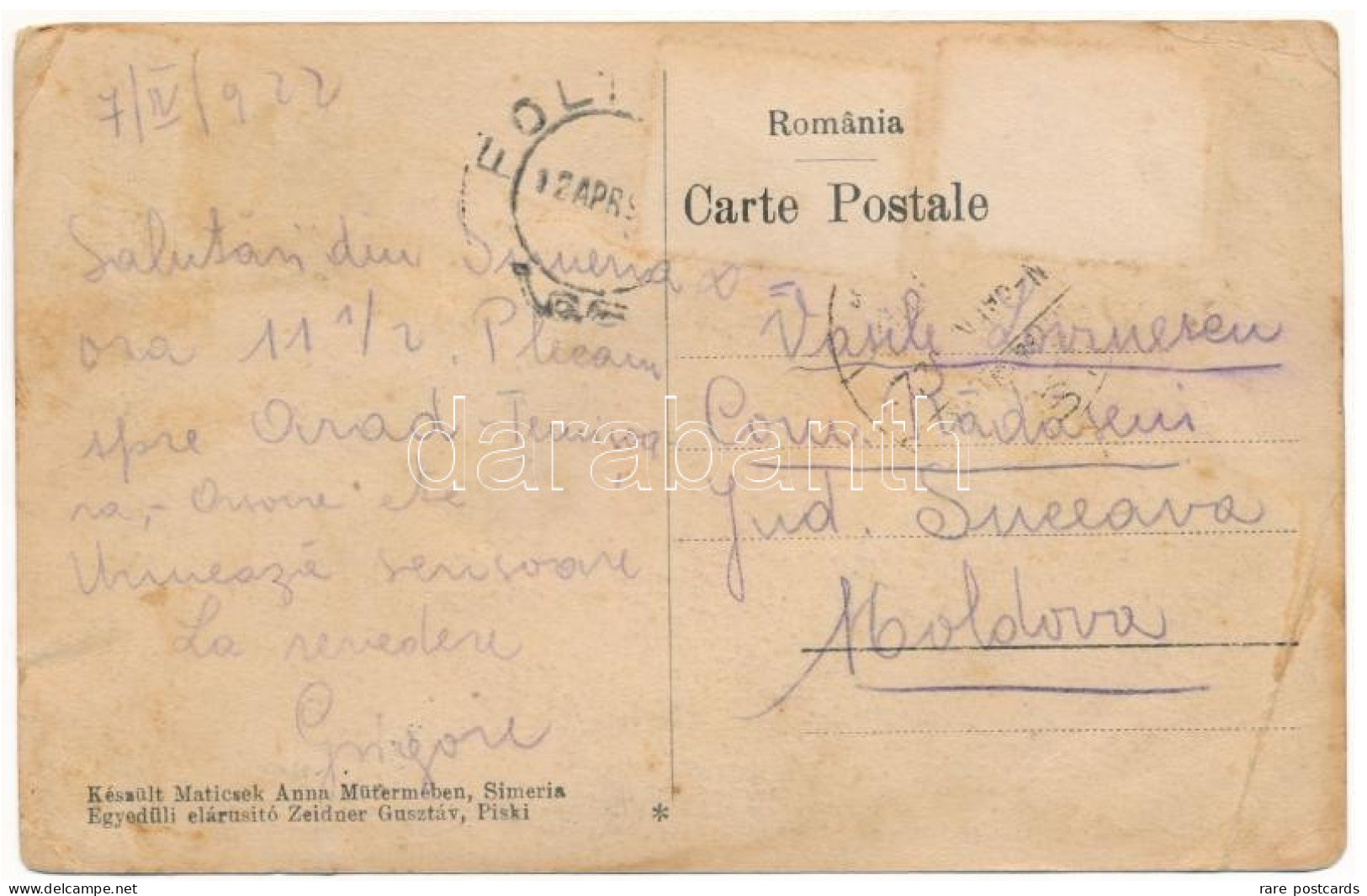 Simeria 1922 - Roumanie