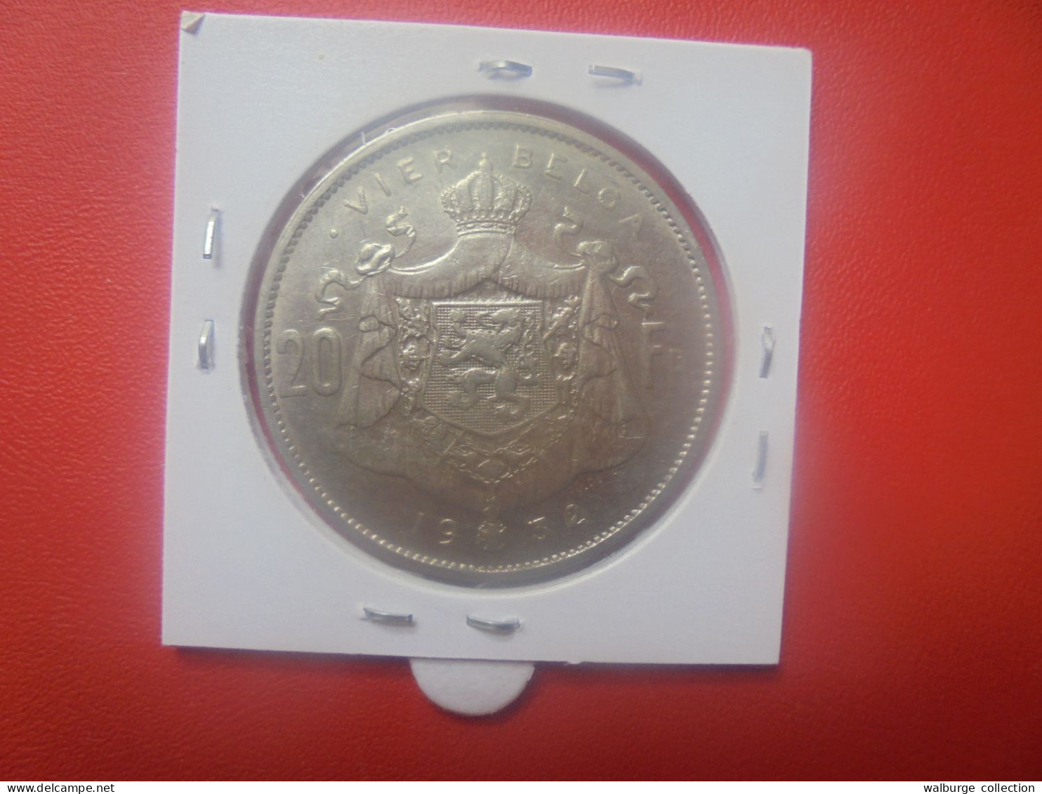 Albert 1er. 20 Francs 1932 VL POS.A (A.2) - 20 Frank & 4 Belgas