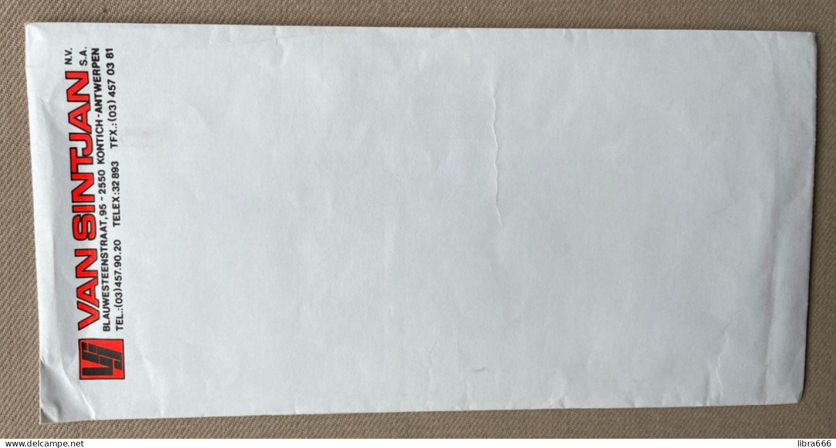 Enveloppe - Envelop / VAN SINTJAN N.v./s.a. - KONTICH - ANTWERPEN - Cartes De Visite