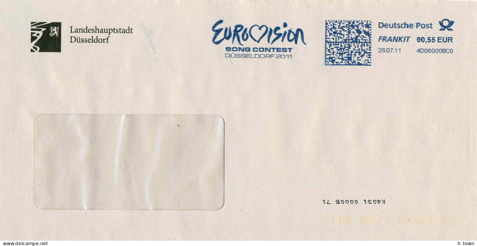 126  Concours Eurovision De La Chanson: Ema D'Allemagne, 2011 - Eurovision Song Contest Meter Stamp From Germany - Música