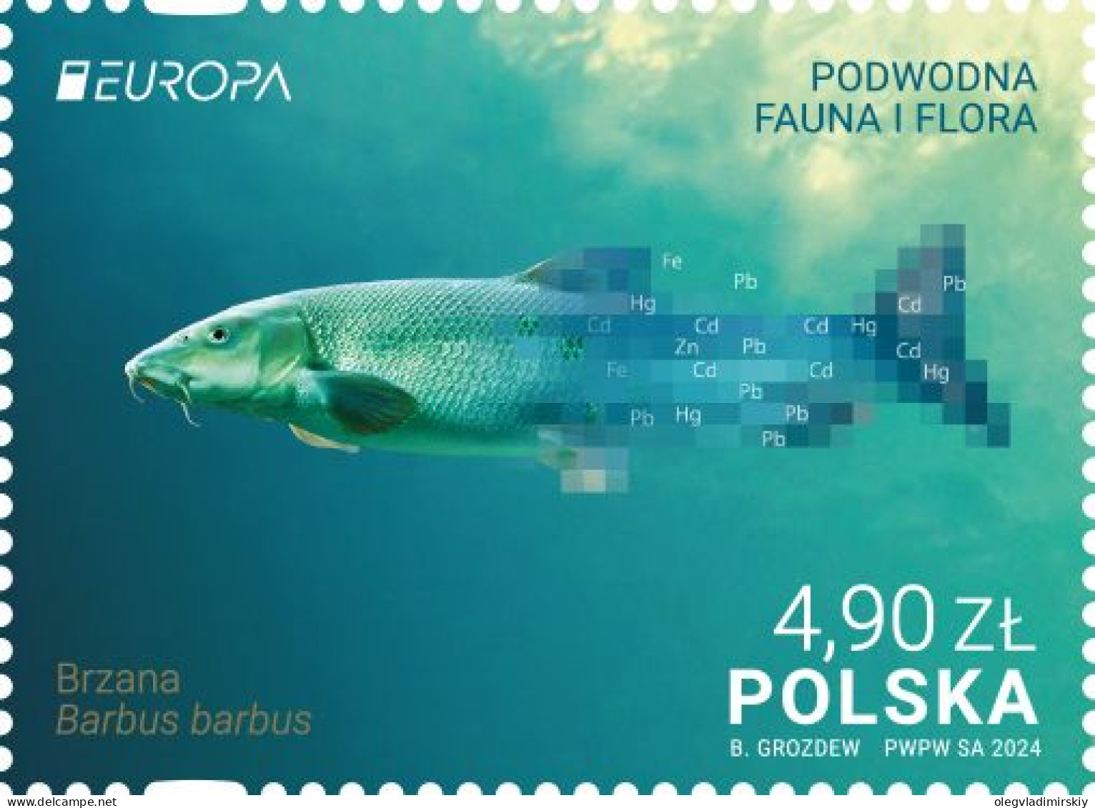 Poland Polen Pologne 2024 Europa CEPT Underwater Fauna Fish Stamp MNH - Nuevos