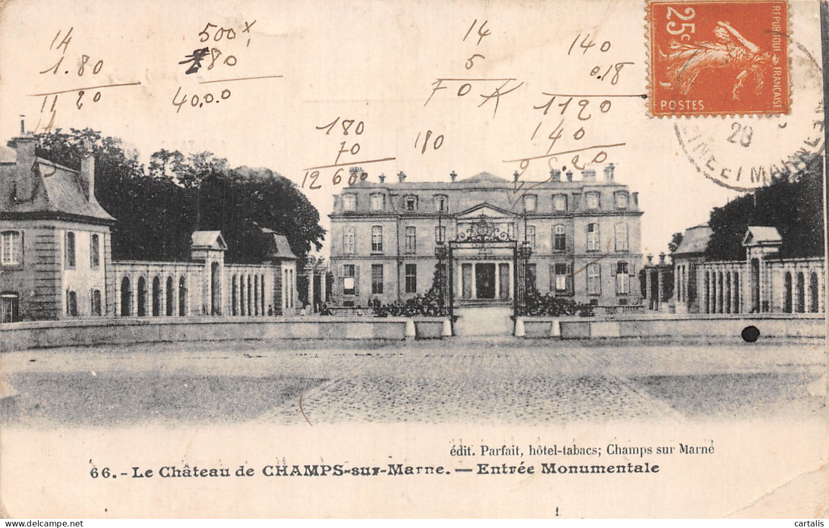 93-LE CHATEAU DE CHAMPS SUR MARNE-N°4477-G/0113 - Other & Unclassified