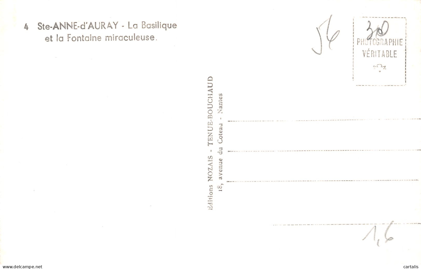 56-SAINTE ANNE D AURAY-N°4477-F/0377 - Sainte Anne D'Auray