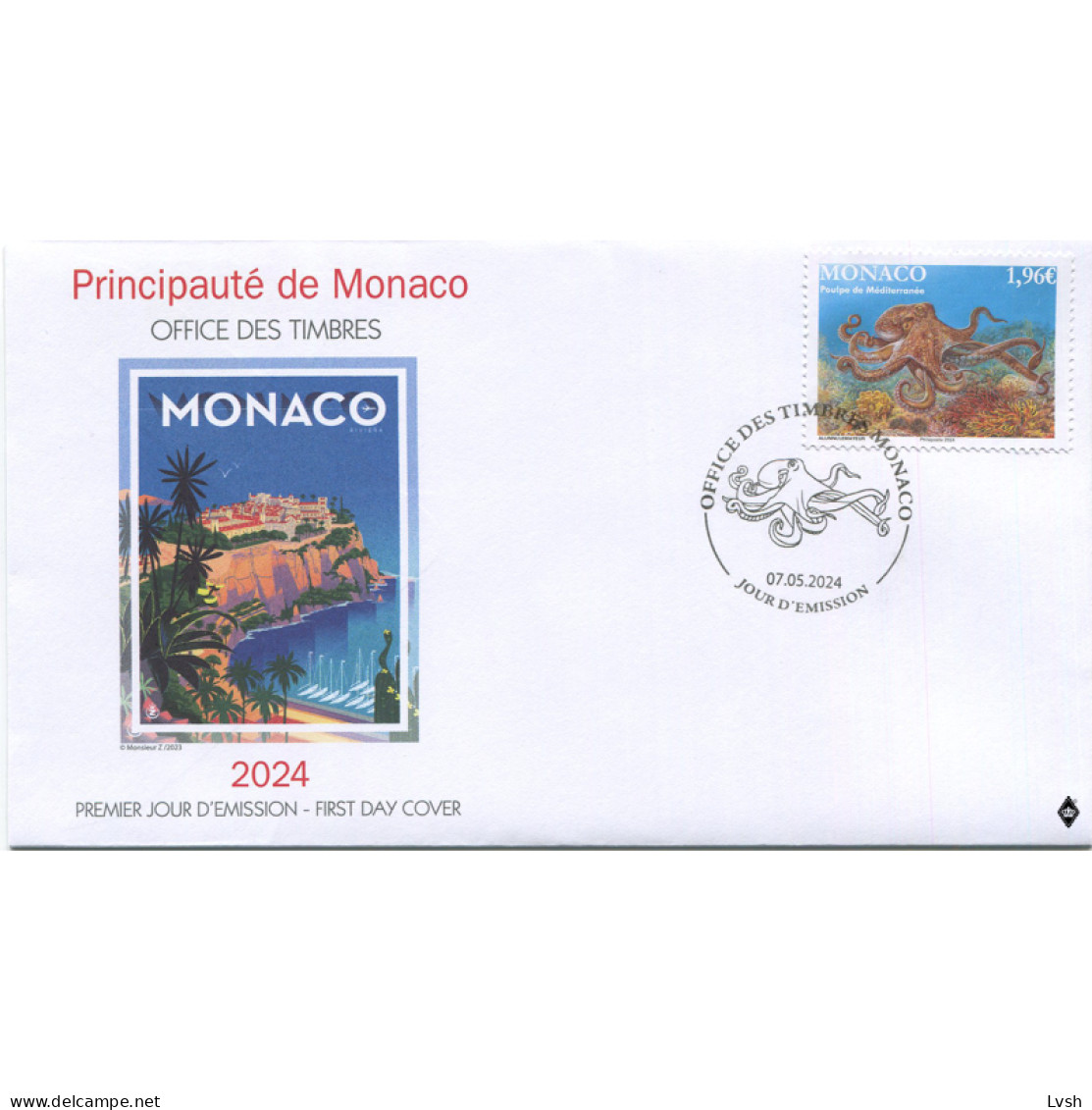 Monaco.2024.Europa CEPT.Underwater Fauna And Flora.FDC . - Marine Life