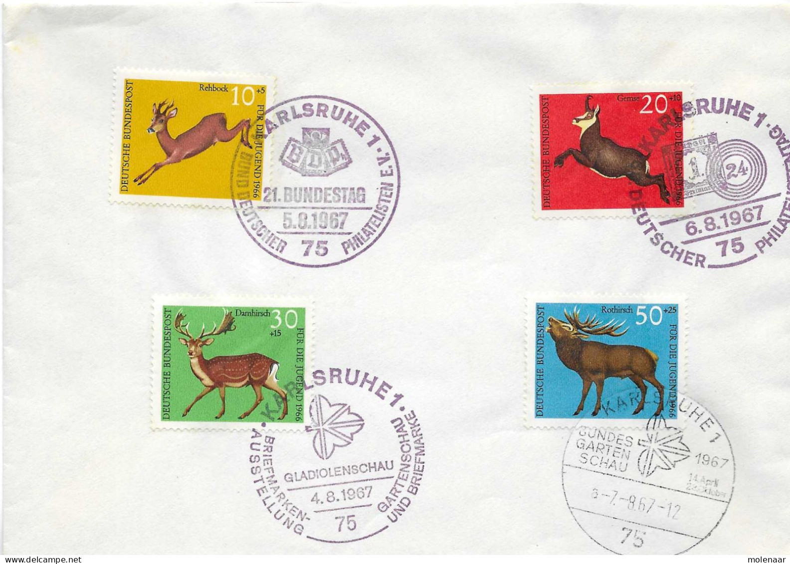 Postzegels > Europa > Duitsland > West-Duitsland > 1960-1969 > Brief Met 511-514 4 Verschillende Stempels (17300) - Lettres & Documents
