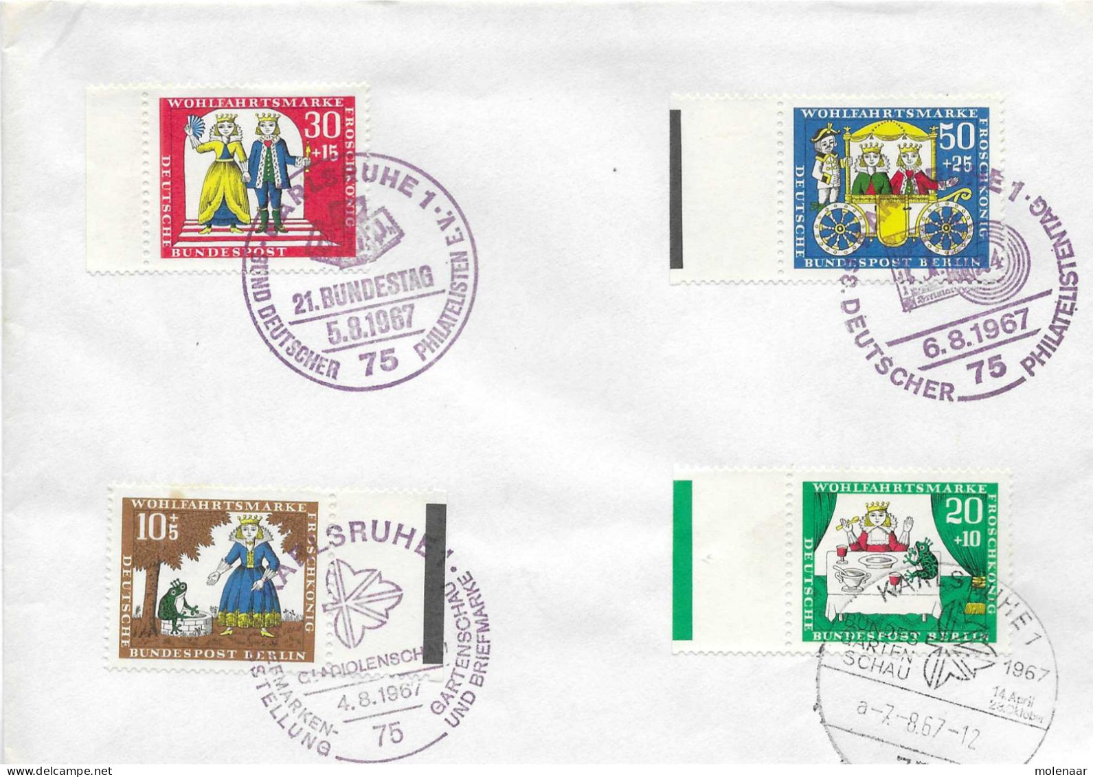 Postzegels > Europa > Duitsland > West-Duitsland > 1960-1969 > Brief Met 523-525 4 Verschillende Stempels (17301) - Storia Postale