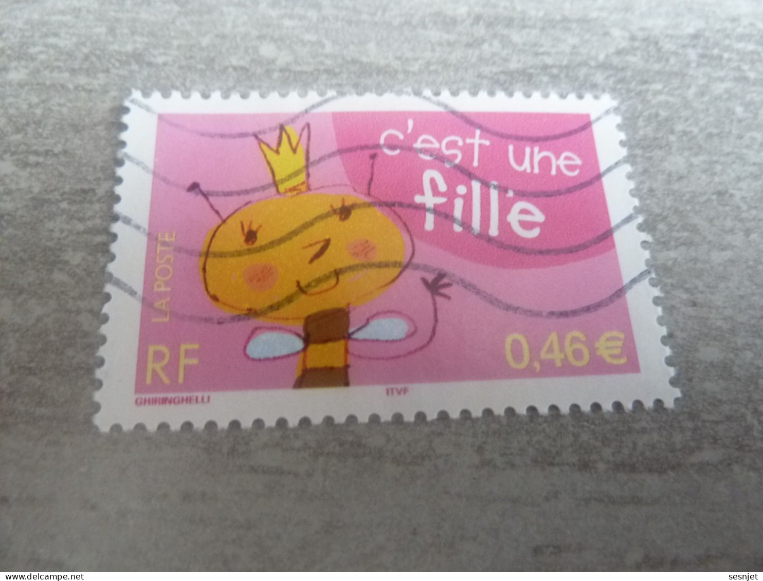 Naissance - C'est Une Fille - 0.46 € - Yt 3463 - Multicolore - Oblitéré - Année 2002 - - Used Stamps