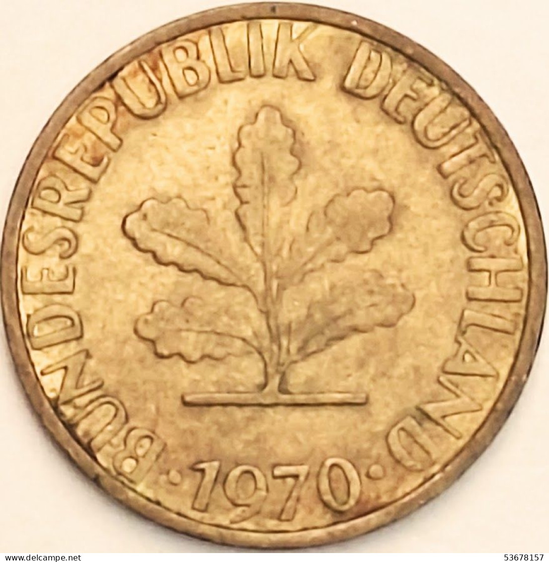 Germany Federal Republic - 5 Pfennig 1970 F, KM# 107 (#4568) - 5 Pfennig