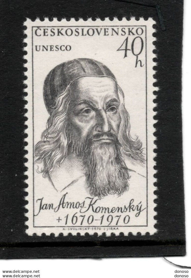 TCHECOSLOVAQUIE 1970 Comenius, Philosophe Yvert 1769, Michel 1922 NEUF** MNH - Nuovi