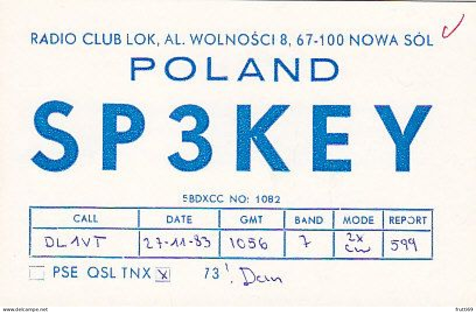 AK 210650 QSL - Poland - Nowa Sol - Radio Amateur
