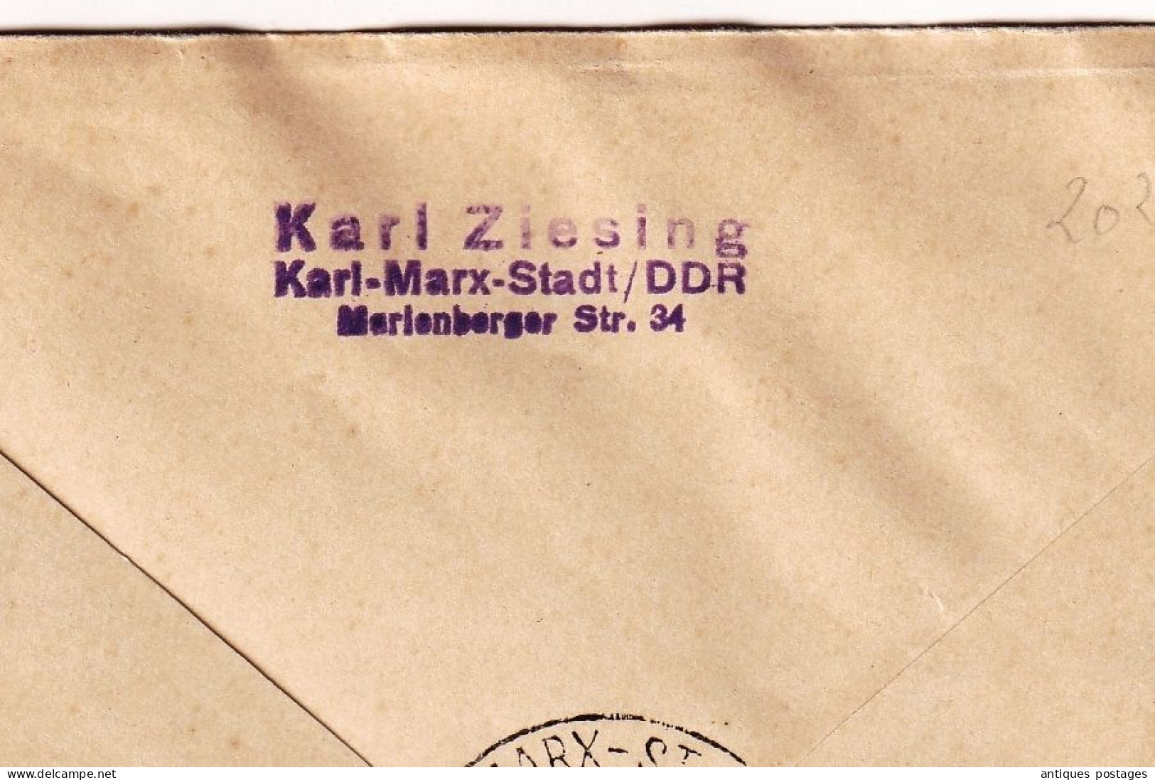 DDR 1953 Red Cross Croix Rouge Rotes Kreuz Chemnitz Karl Marx Stadt Karl Ziesing Deutschland - 1950-1970