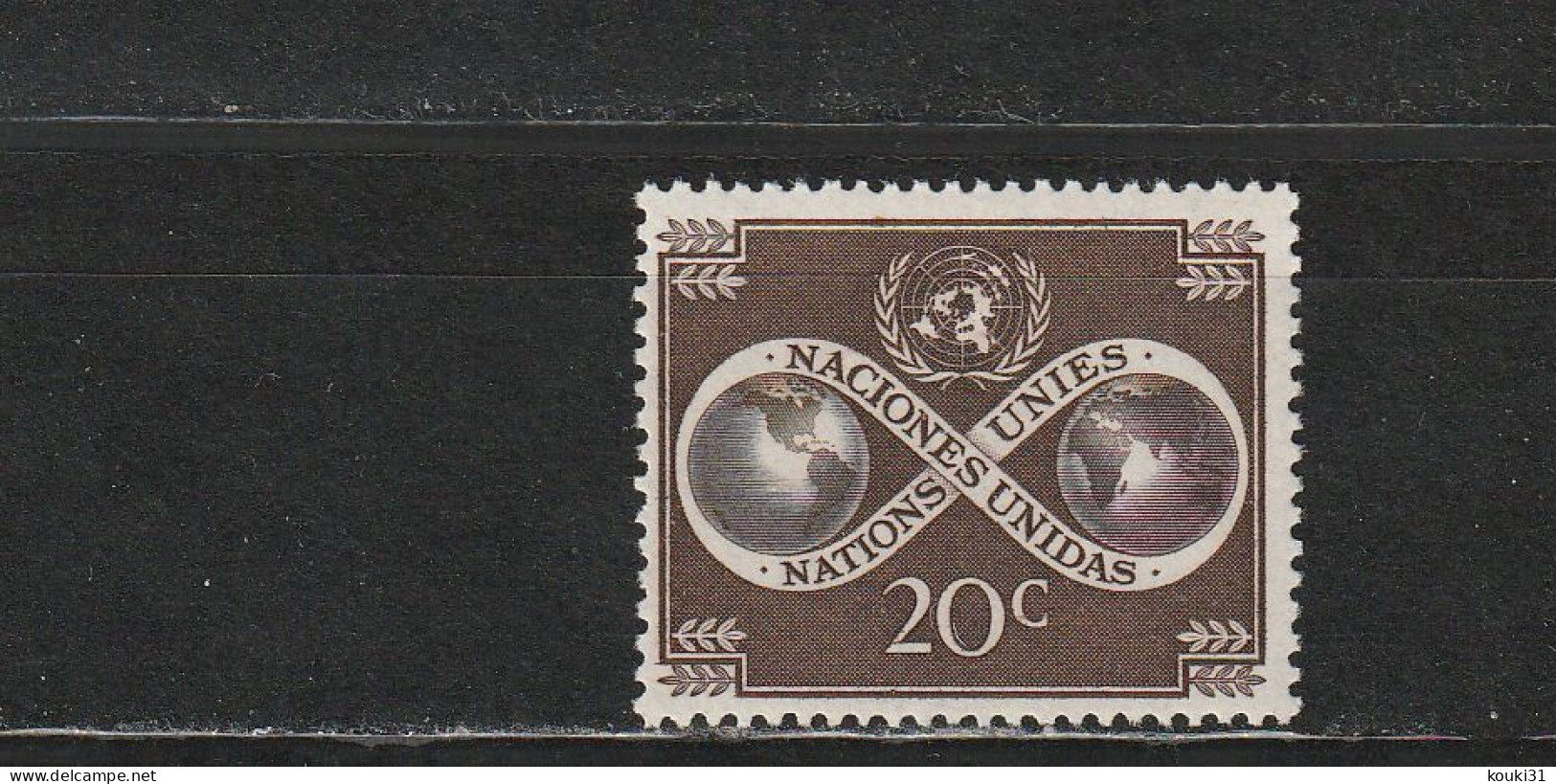 Nations Unies (New York) YT 8 * : Le Monde Uni - 1951 - Unused Stamps