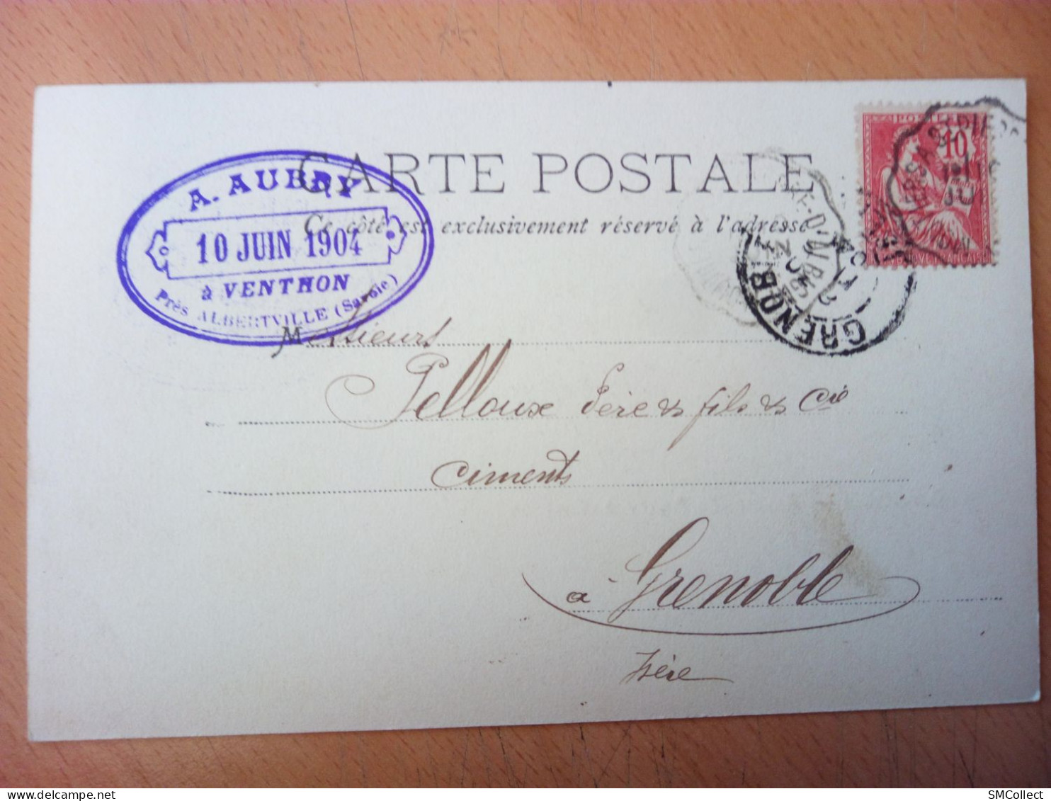 Albertville (environs) Venthon. Carte Postale Publicitaire Des Papeteries Aubry (13793) - Altri & Non Classificati