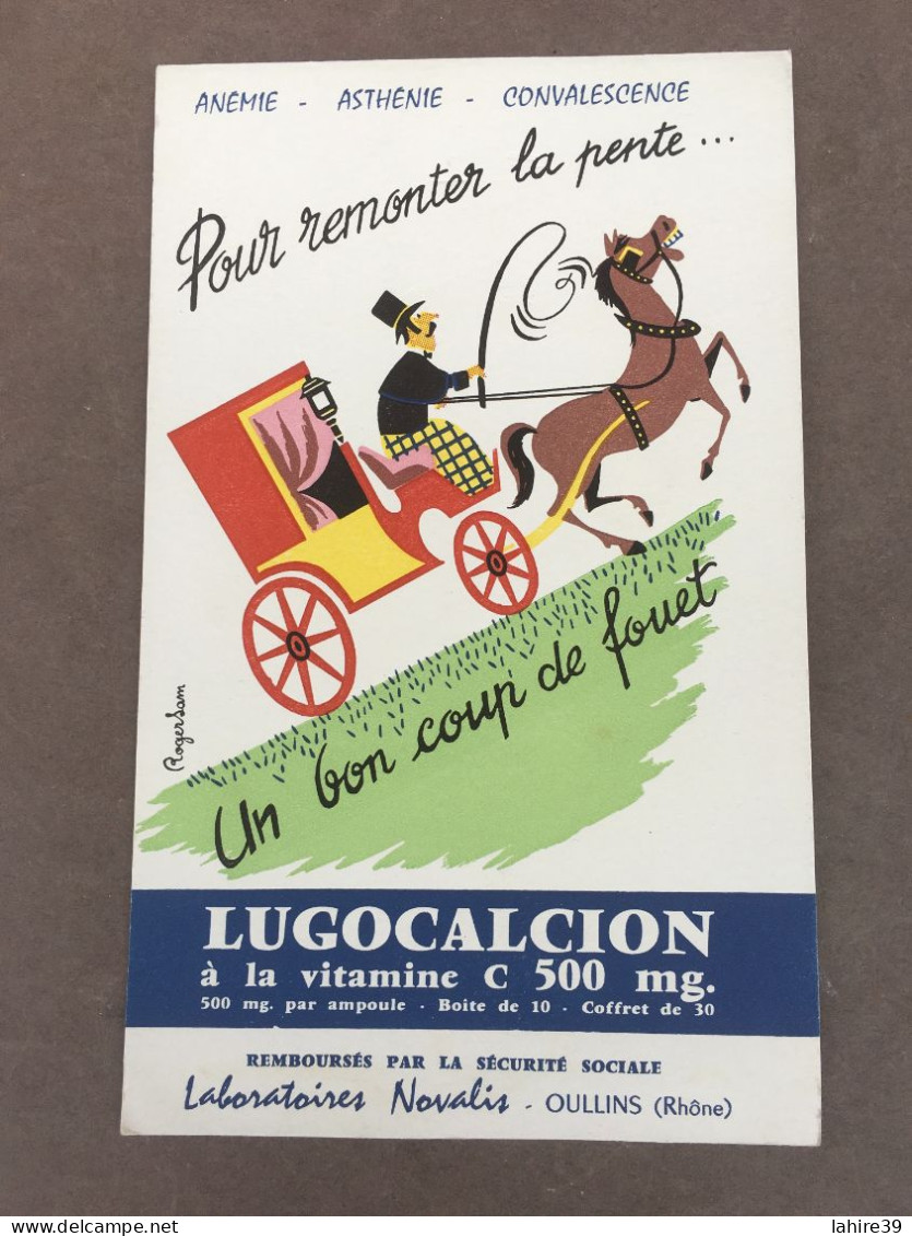 Carton Publicitaire / Lugocalcion Laboratoires Novalis / Oullins / Rogersam / Pharmacie - Advertising