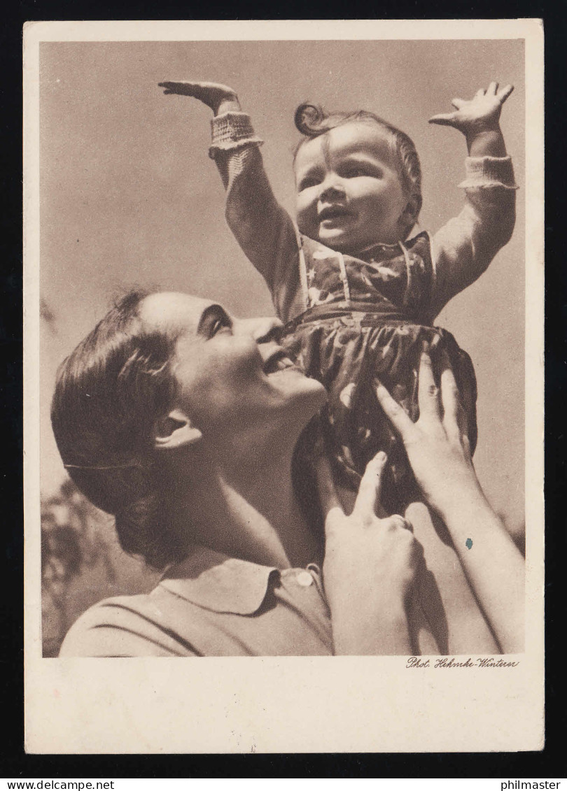 Mutter Kind Auf Schulter, Deutsches Frauenwerk Foto Hehmke-Winterer 14.5.1938 - Fête Des Mères