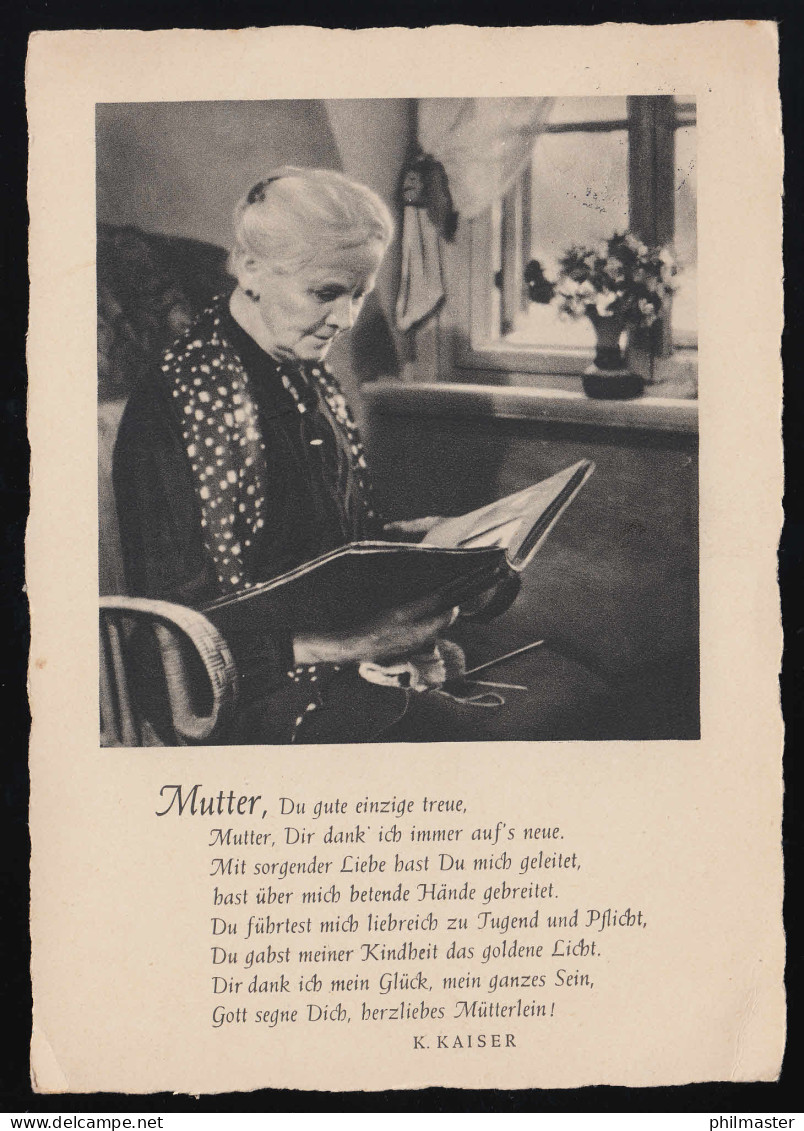 Alte Frau Am Fenster Fotoalbum Mutter, Du Gute Eihzige Treue, Hannover 12.5.1950 - Mother's Day