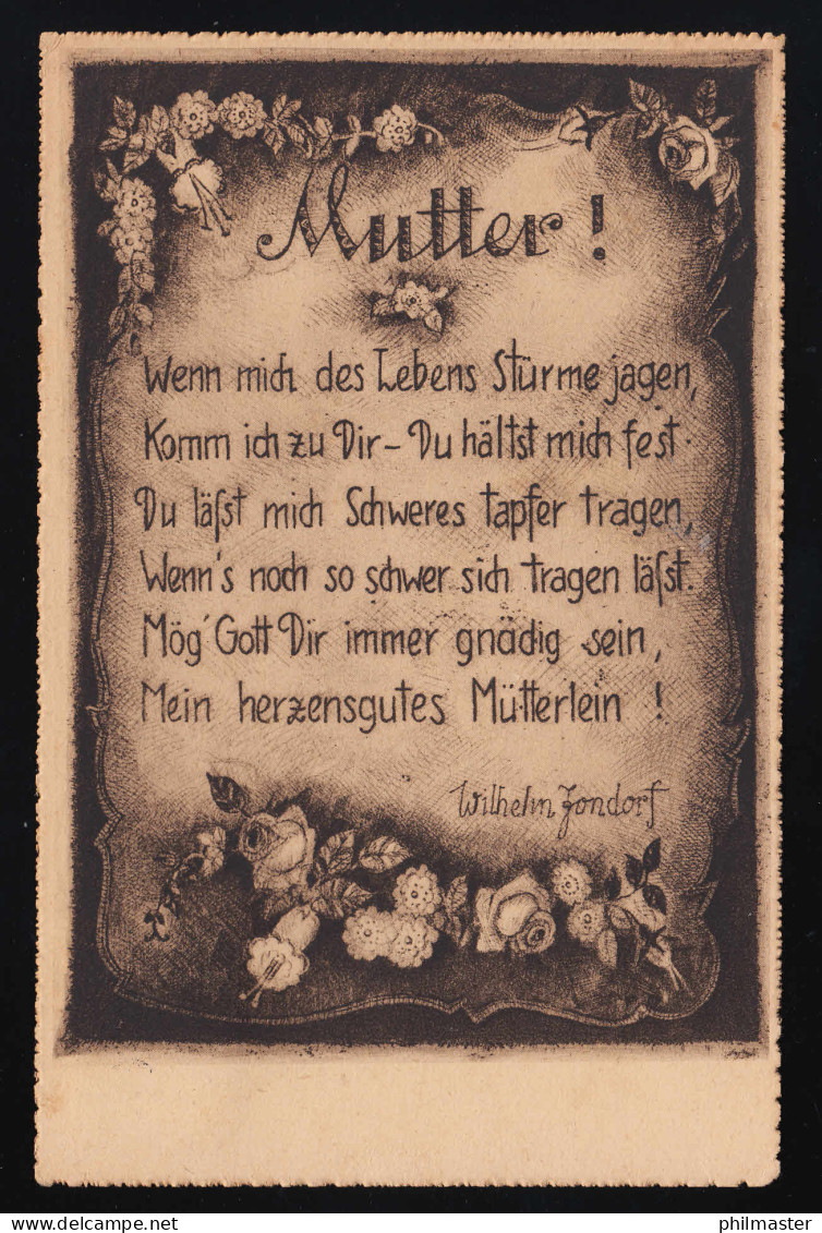 Mutter! Wenn Mich Des Lebens Stürme Jagen, Wilhelm Jondorf, Linz 6.5.1932 - Mother's Day