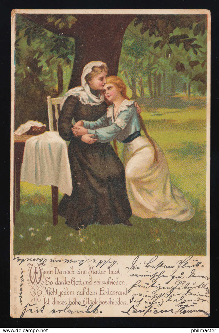 Tochter Neben Mutter, Wenn Du Noch Eine Mutter Hast, So Danke Gott, Inse 1905 - Muttertag