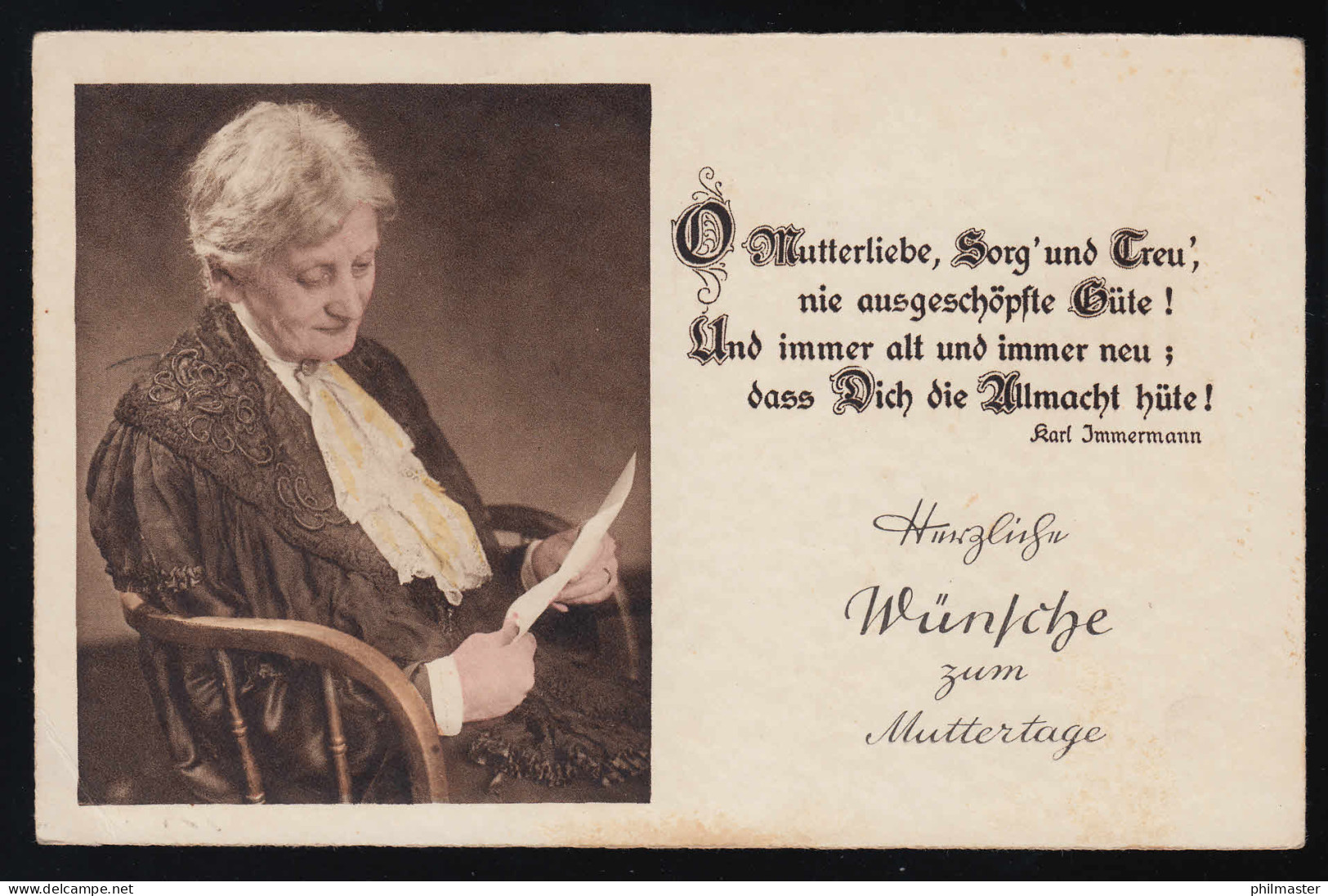 O Mutterliebe, Sorg' Und Treu' Nie Ausgeschöpfte Güte Frau Brief Neuss 13.5.1938 - Fête Des Mères