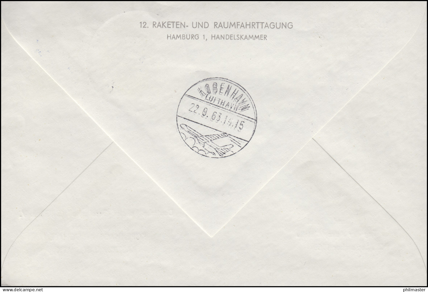 351y+352y Luther+Bach Mit Lochung DRG Als SAS-Fugpost SK 622 SSt HAMBURG 22.9.63 - Other & Unclassified