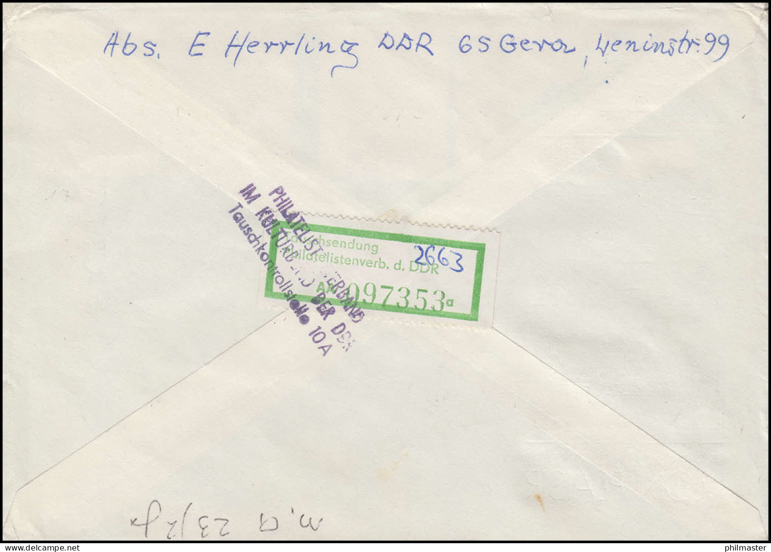 1779+1780 Rosenausstellung 25+35 Pf Auf R-Brief Tauschsendung GERA 21.2.1977 - Otros & Sin Clasificación