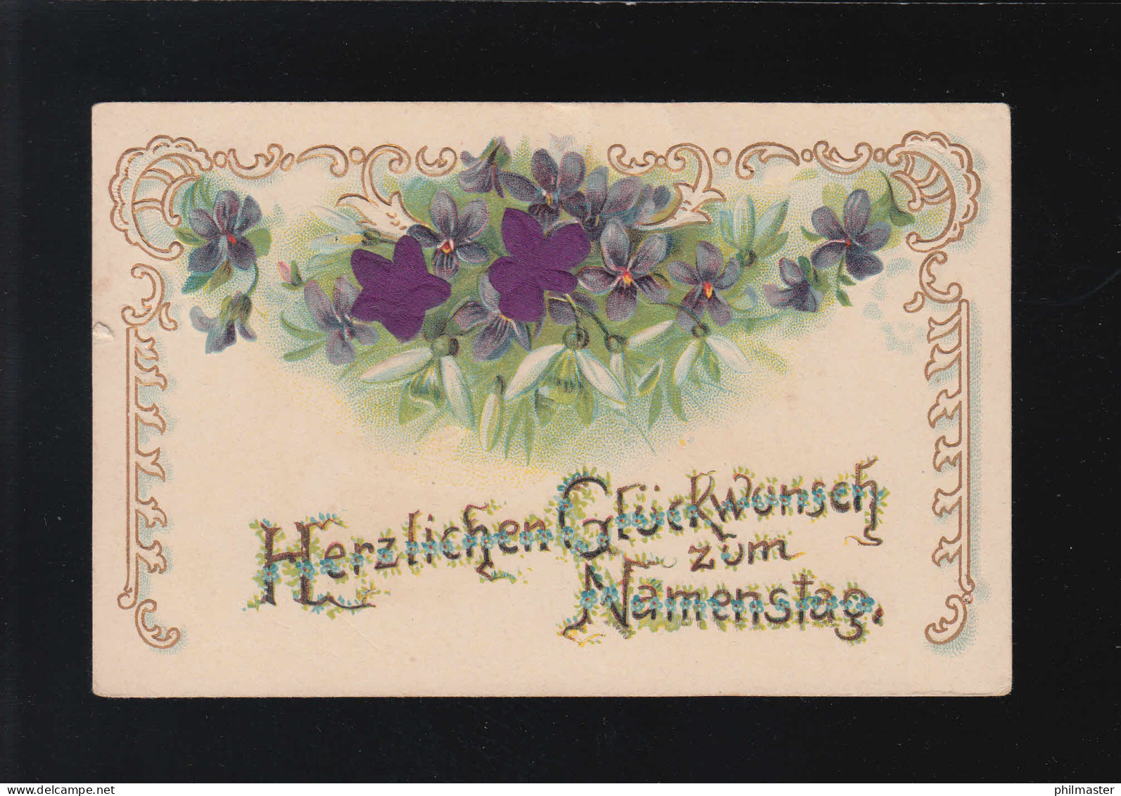 Veilchen Und Maiglöckchen, Herzlichen Glückwunsch Zum Namenstag, Trier 15.3.1907 - Altri & Non Classificati