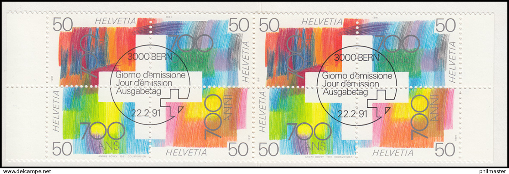 Schweiz Markenheftchen 0-89, Eidgenossenschaft 1991, ESSt - Libretti