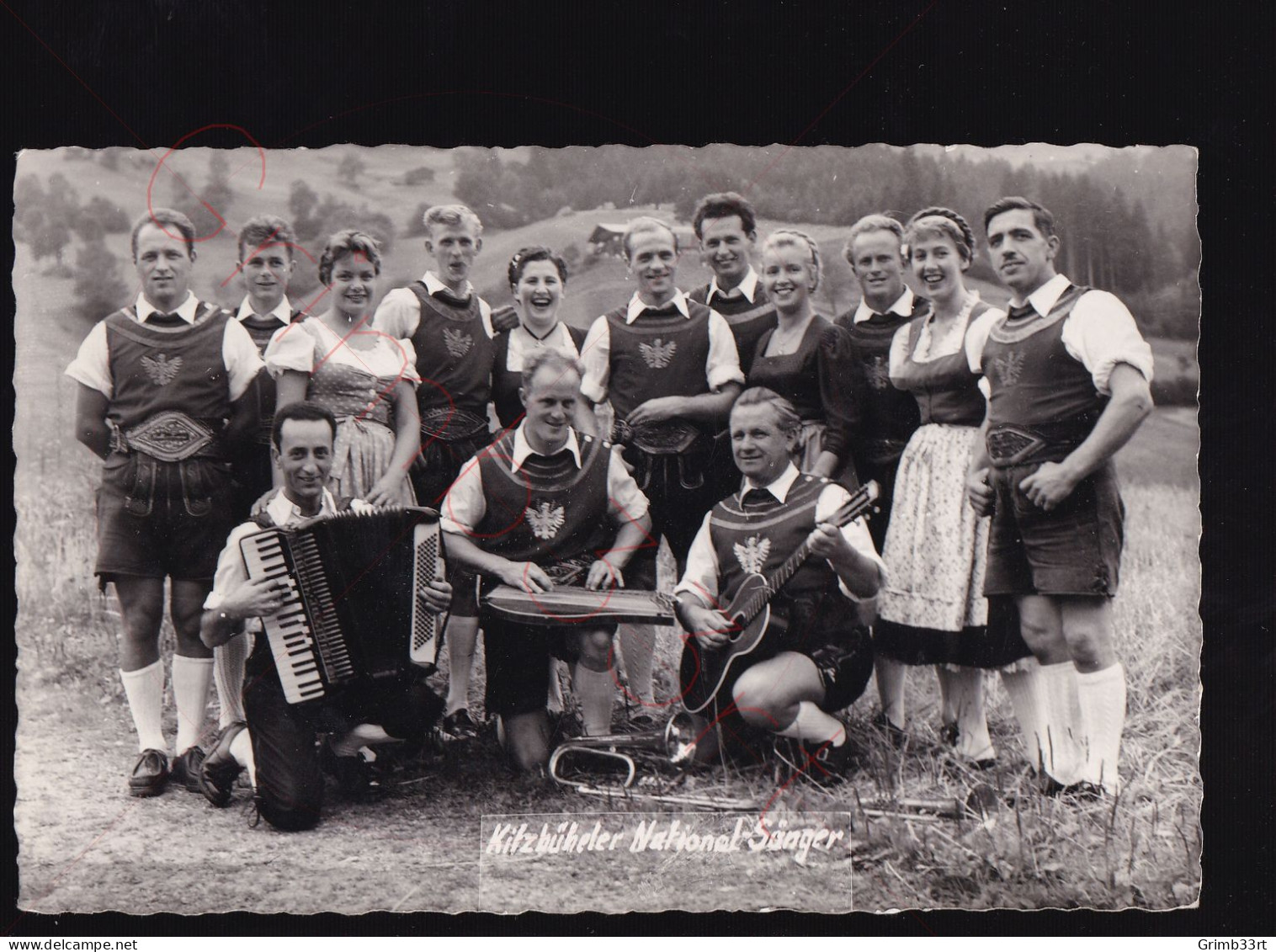 Kitzbühel - Kitzbüheler National-Sänger - GESIGNEERD - Fotokaart - Cantanti E Musicisti