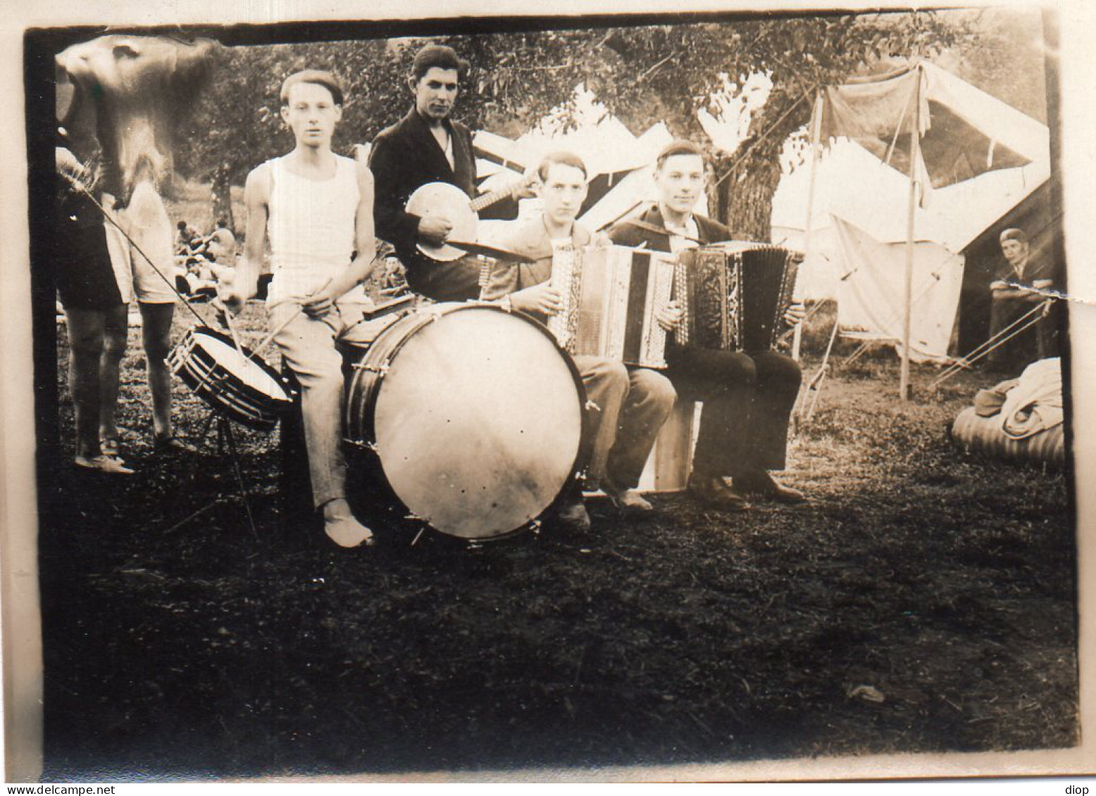 Photographie Photo Vintage Snapshot Orchestre Jazz Musique Music - Autres & Non Classés