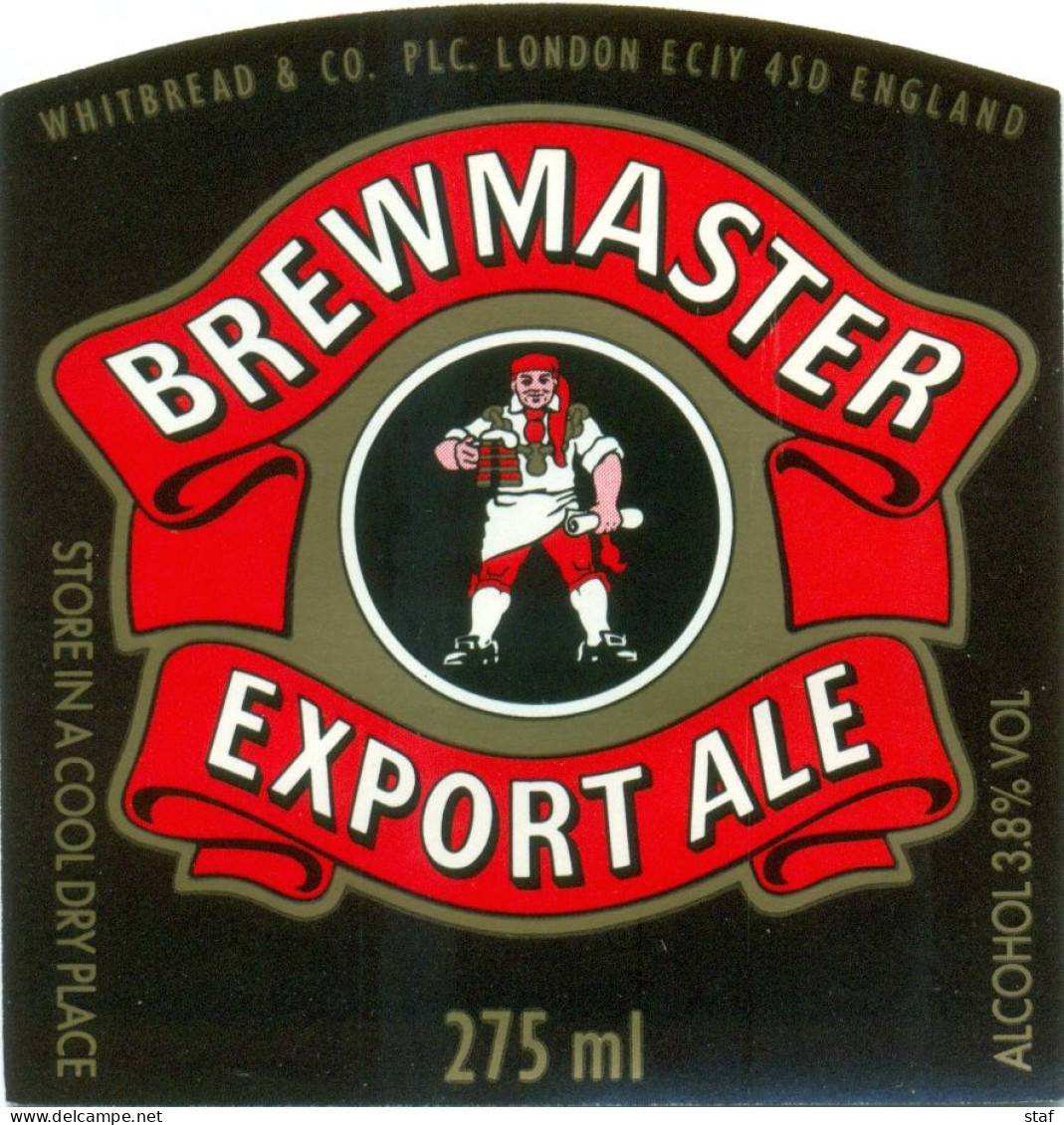 Oud Etiket Bier Brewmaster Export Ale 275 Ml - Brouwerij / Brasserie Whitbread - Cerveza