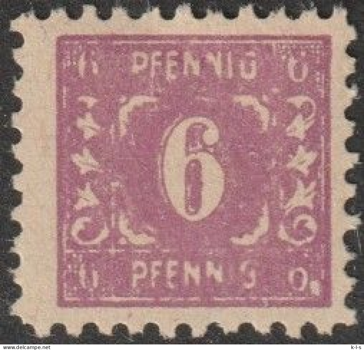 SBZ- Mecklenburg-Vorpommern: 1945, Plattenfehler: Mi. Nr. 10 VIII. 6 Pfg. Wertziffer.  */MH - Postfris