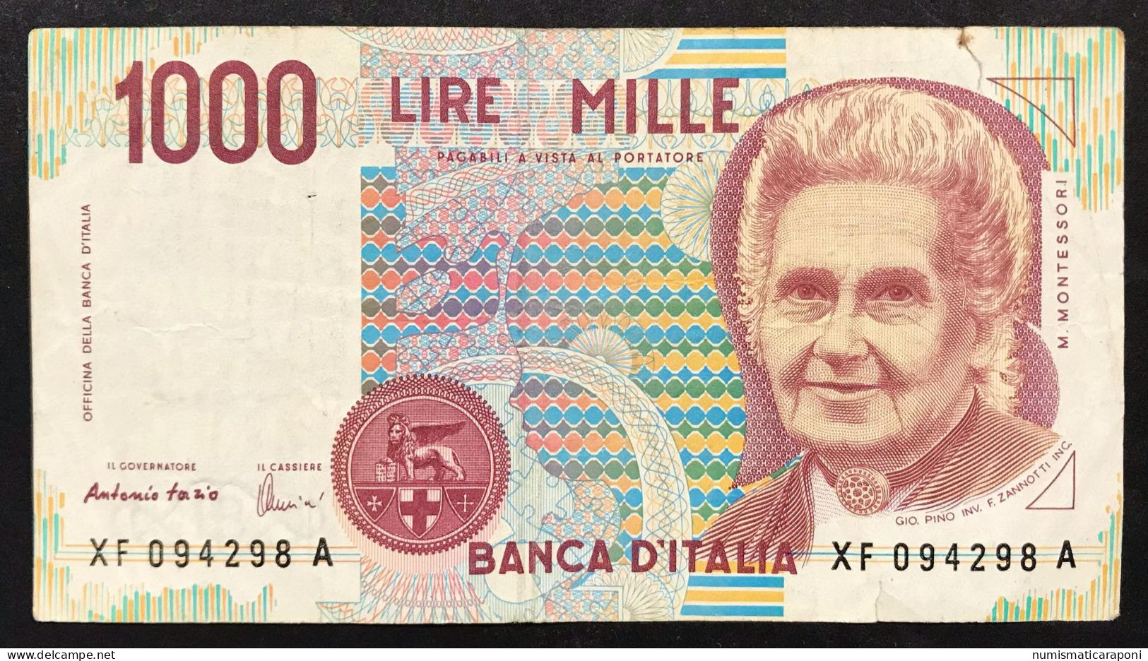 1000 LIRE Maria Montessori SERIE Sostitutiva XF...A 1990   LOTTO 635 - 1.000 Lire