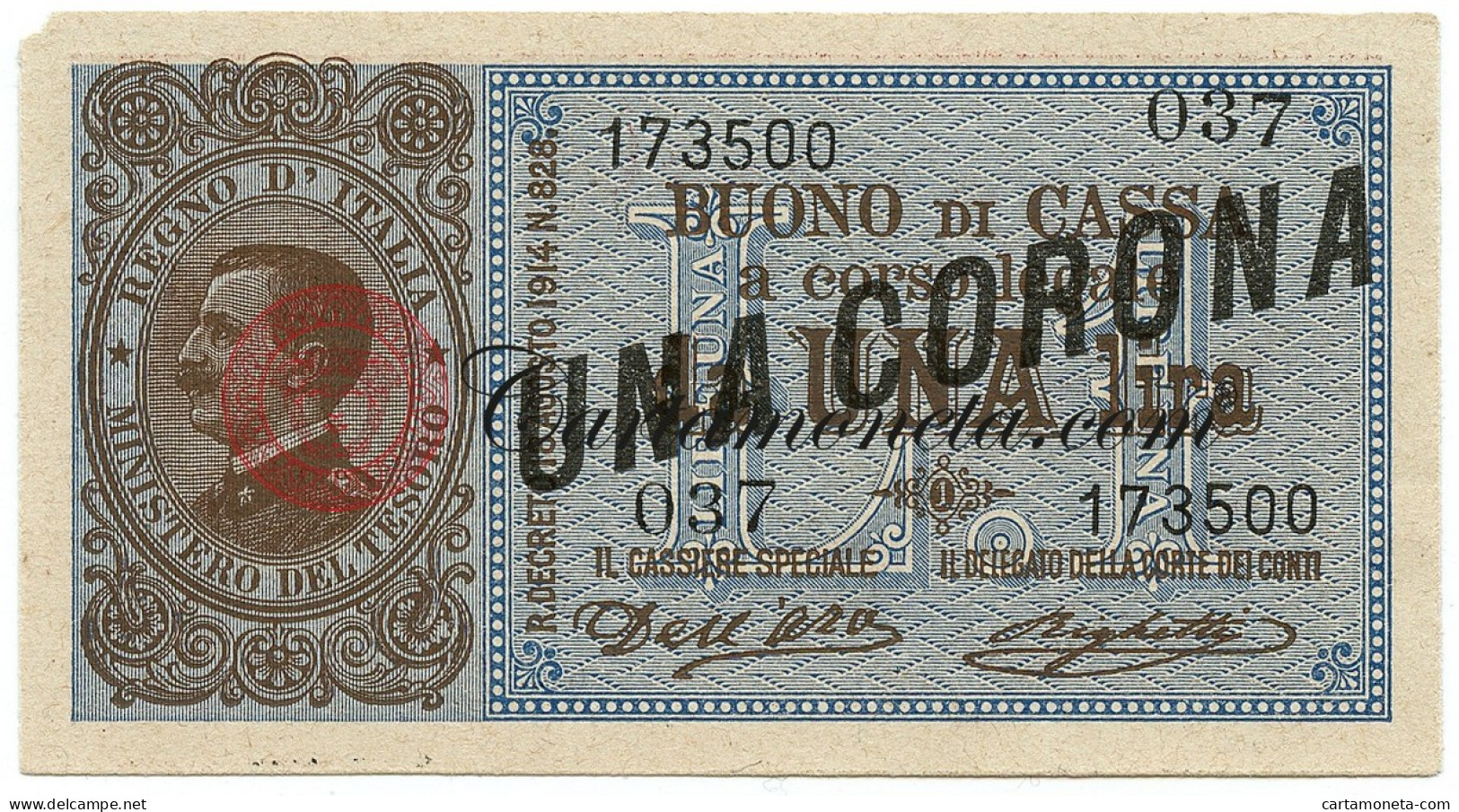 1 CORONA VENEZIA GIULIA E VENEZIA TRIDENTINA 1915 SUP- - Other & Unclassified