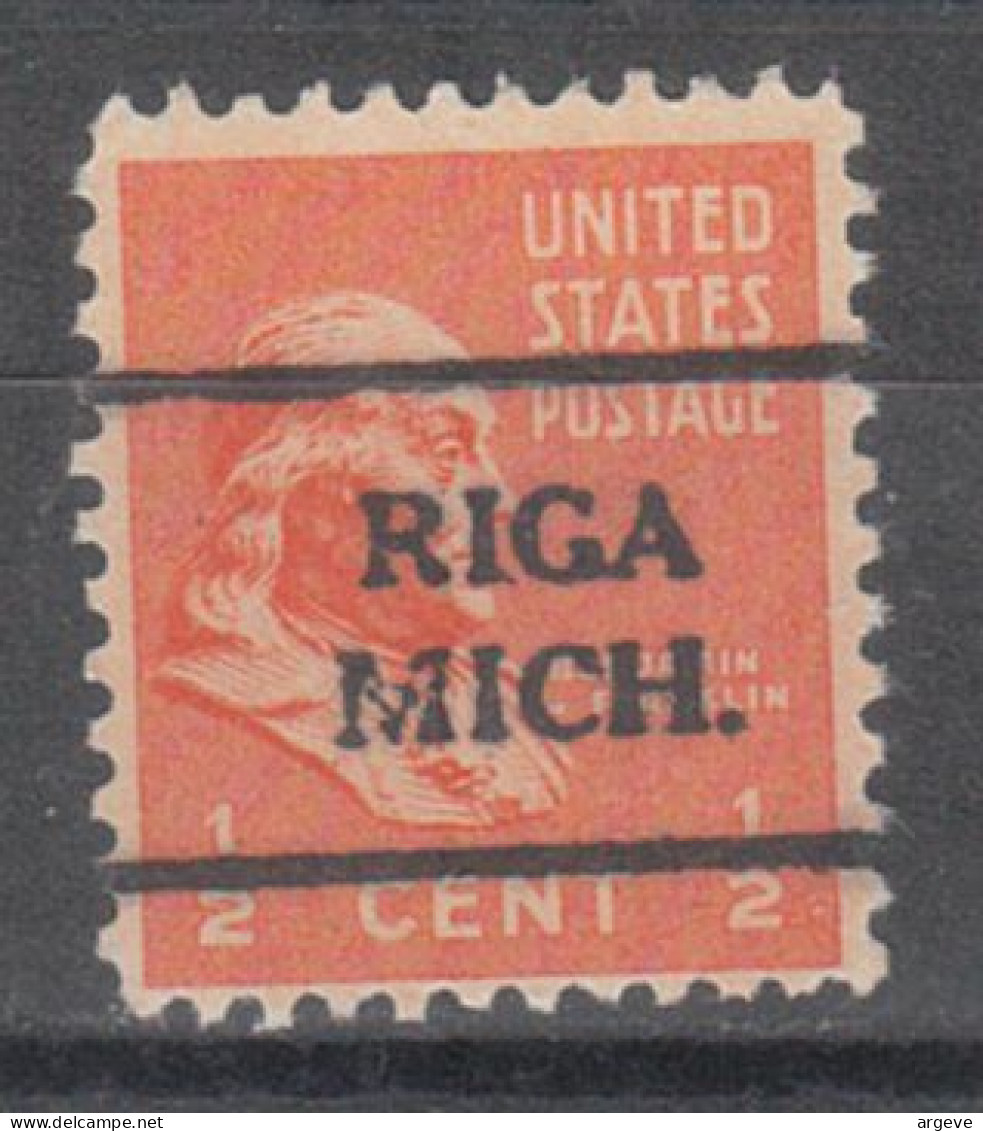 USA Precancel Vorausentwertungen Preo Locals Michigan, Riga 708 - Vorausentwertungen
