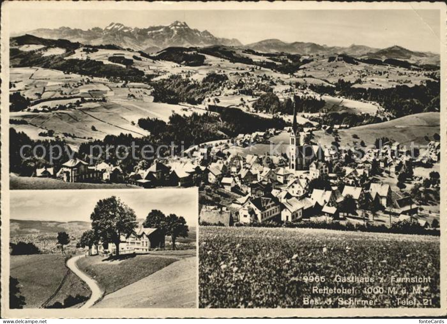 11644534 Rehetobel Gasthaus Zur Fernsicht Gesamtansicht Mit Alpenpanorama Reheto - Otros & Sin Clasificación