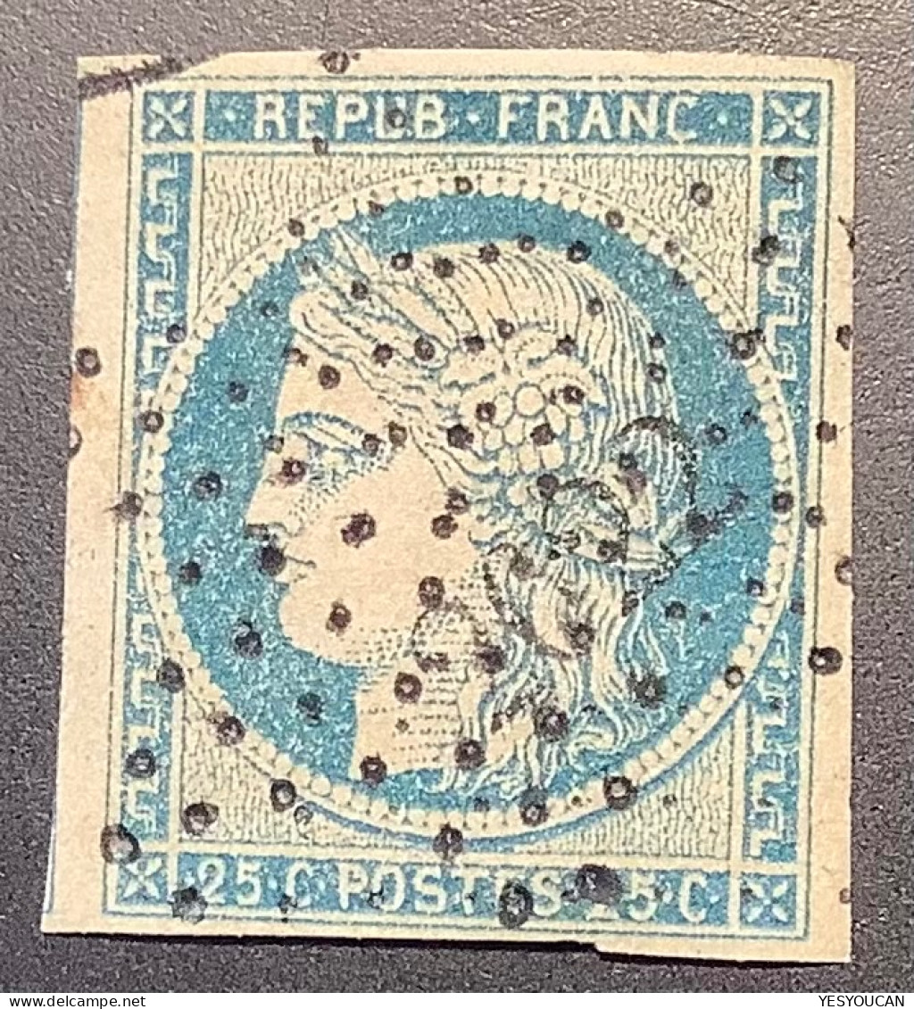 France #4 TTB RARE DOUBLE ANNULATION ÉTOILE + PC 2622 RAMBERVILLIERS (Vosges) Sur 25c Bleu Cérès De 1850 (France - 1849-1850 Ceres