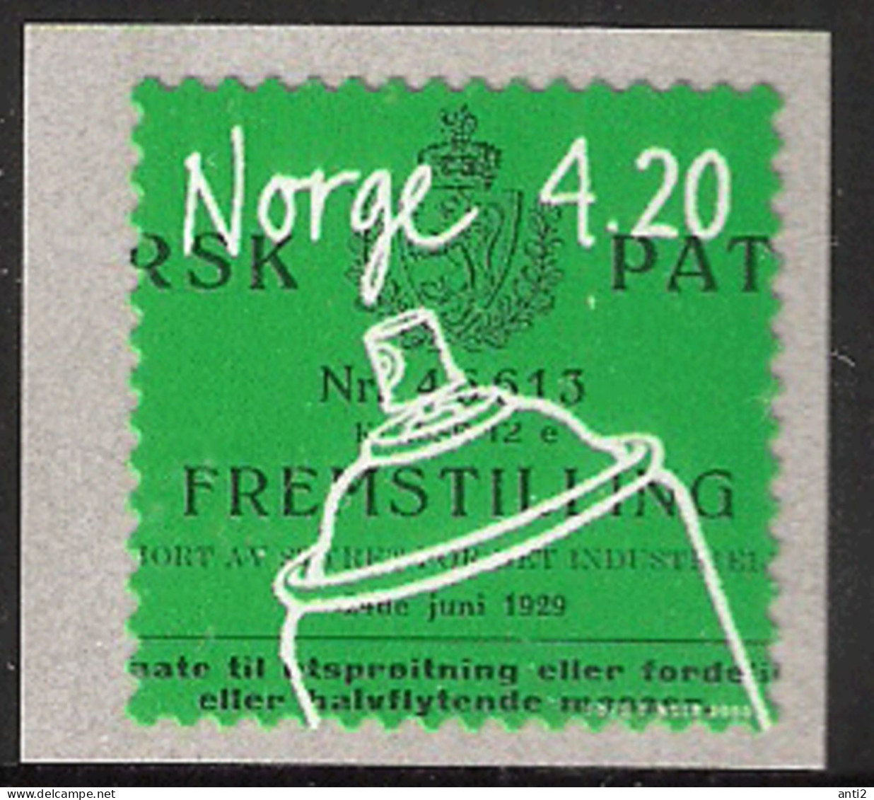 Norway Norge 2000 Norwegian Inventiveness. Aerosol Container. Spray Can Mi 1354  MNH(**) - Unused Stamps
