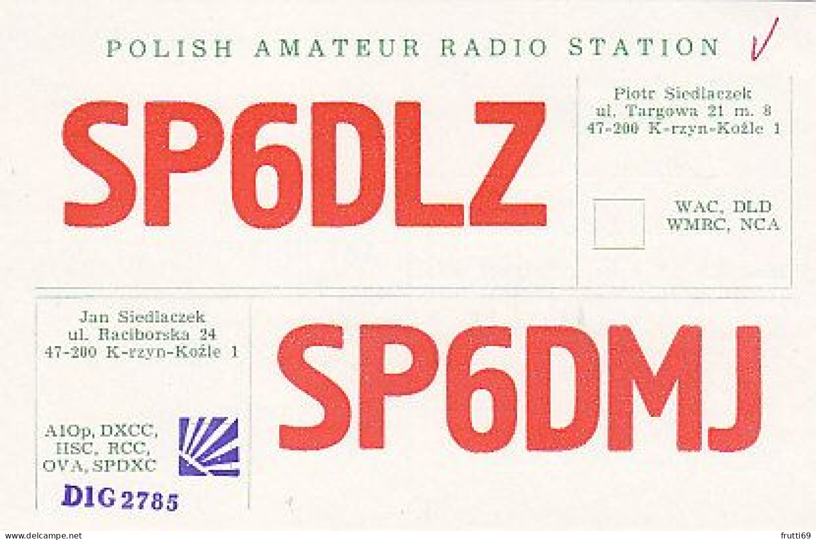 AK 210683 QSL - Poland - K-rzyn-Kozle - Radio Amateur