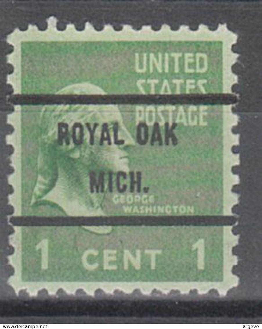 USA Precancel Vorausentwertungen Preo Bureau Michigan, Royal Oak 804-71 - Voorafgestempeld