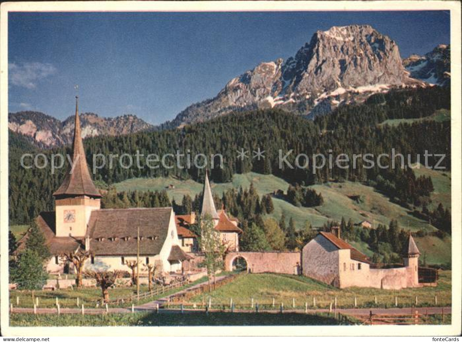 11644288 Rougemont Pays-d Enhaut Schloss Schweizer Wandkalender 1954 Rougemont - Autres & Non Classés