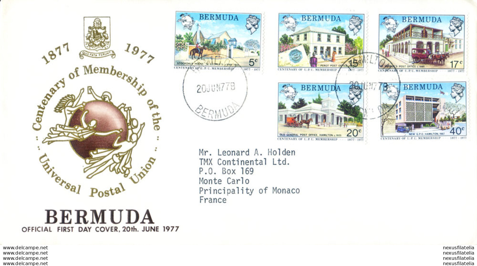 Annata Completa 1977. 3 FDC. - Bermudes