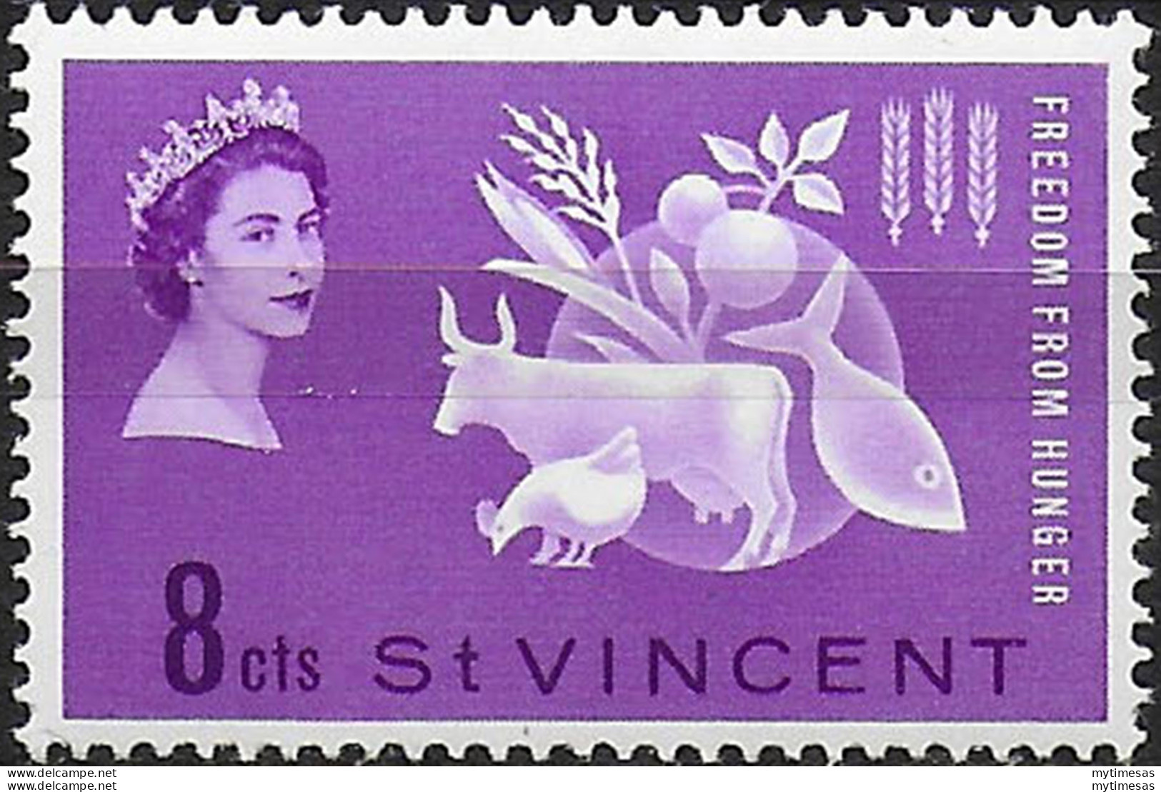 1963 St Vincent Freedom From Hunger 1v. MNH SG N. 204 - Sonstige & Ohne Zuordnung