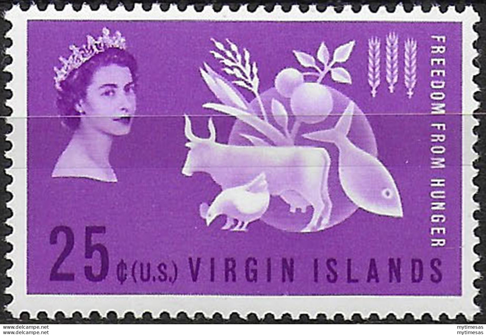 1963 British Virgin Freedom From Hunger 1v. MNH SG N. 174 - Otros & Sin Clasificación